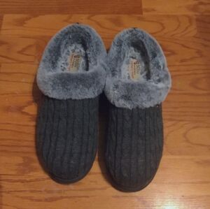 Skechers Bobs Cable-knit faux-shearling lining Slip On-Size 9